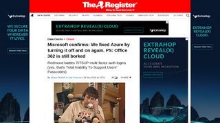 
                            12. Microsoft confirms: We fixed Azure by turning it off and on again. PS ...