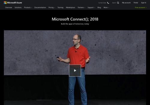 
                            4. Microsoft Connect(); 2018 Conference | Microsoft Azure