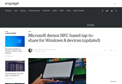 
                            9. Microsoft demos NFC-based tap-to-share for Windows 8 devices ...