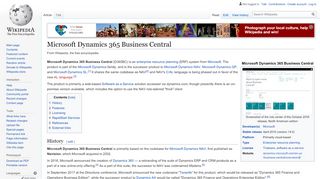 
                            6. Microsoft Dynamics 365 Business Central - Wikipedia