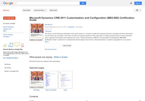 
                            9. Microsoft Dynamics CRM 2011 Customization and ...