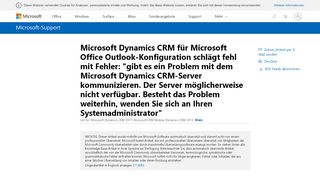 
                            7. Microsoft Dynamics CRM für Microsoft Office Outlook-Konfiguration ...