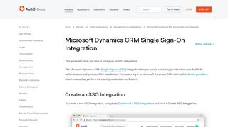 
                            12. Microsoft Dynamics CRM Single Sign On Integration - Auth0