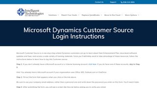 
                            11. Microsoft Dynamics Customer Source Login Instructions | Intelligent ...