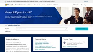 
                            6. Microsoft Dynamics NAV - Forums, Blogs, Videos, Support