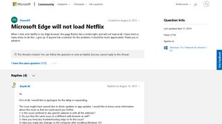 
                            8. Microsoft Edge will not load Netflix - Microsoft Community