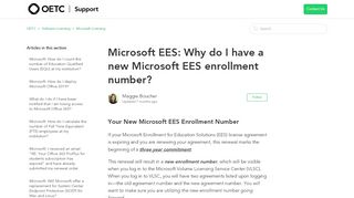 
                            9. Microsoft EES: Why do I have a new Microsoft EES enrollment number ...