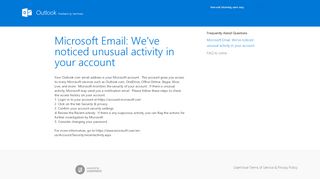 
                            9. Microsoft Email: We've noticed unusual activity in your account – Got ...