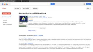 
                            11. Microsoft Exchange 2013 Cookbook