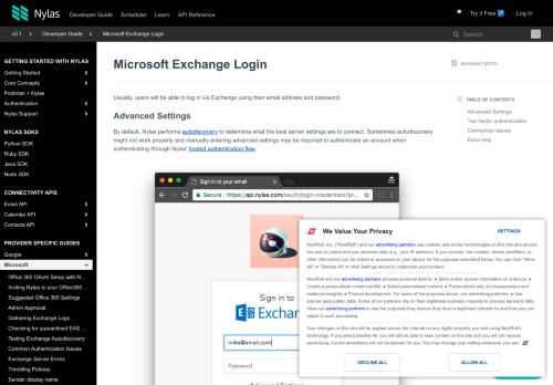
                            13. Microsoft Exchange Login - The Nylas APIs