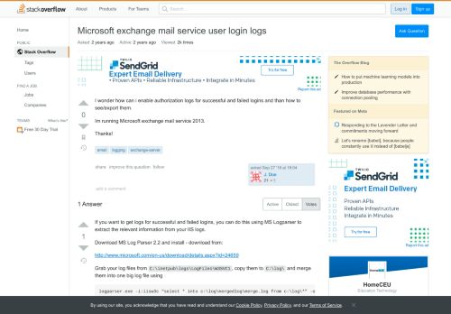
                            5. Microsoft exchange mail service user login logs - Stack Overflow