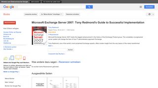 
                            7. Microsoft Exchange Server 2007: Tony Redmond's Guide to Successful ...