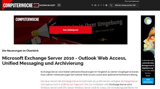
                            8. Microsoft Exchange Server 2010 - Outlook Web Access ... - TecChannel