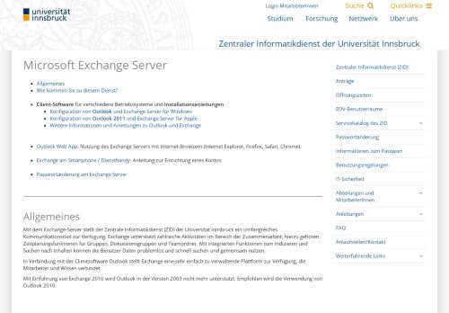 
                            12. Microsoft Exchange Server – Universität Innsbruck