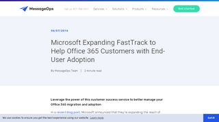 
                            7. Microsoft Expanding FastTrack to Help Office 365 Customers with