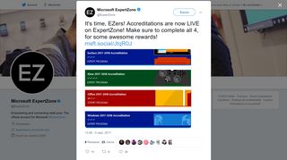 
                            3. Microsoft ExpertZone on Twitter: 