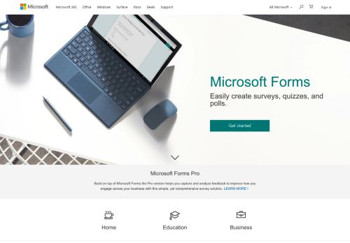 
                            1. Microsoft Forms - Easily create surveys, quizzes, and polls.