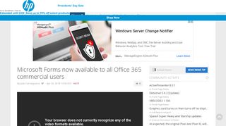 
                            6. Microsoft Forms now available to all Office 365 commercial users ...