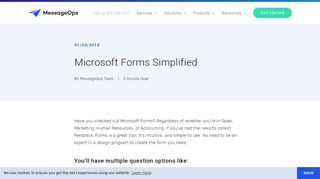 
                            11. Microsoft Forms Simplified - MessageOps