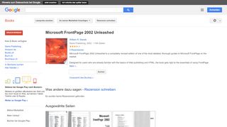 
                            1. Microsoft FrontPage 2002 Unleashed - Google Books-Ergebnisseite