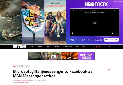 
                            10. Microsoft gifts @messenger to Facebook as MSN Messenger retires ...