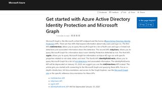 
                            12. Microsoft Graph pour Azure Active Directory Identity Protection ...