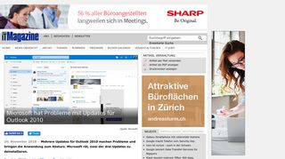 
                            7. Microsoft hat Probleme mit Updates für Outlook 2010 - IT Magazine