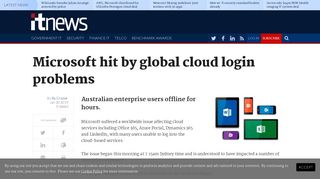 
                            12. Microsoft hit by global cloud login problems - Cloud - iTnews