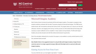 
                            12. Microsoft Imagine Academy - North Carolina Central ...
