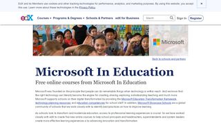 
                            12. Microsoft In Education - Free Courses from Microsoft In Education | edX