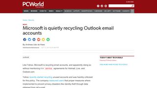 
                            9. Microsoft is quietly recycling Outlook email accounts | PCWorld