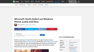 
                            9. Microsoft: Konto ändern am Windows Phone, Lumia und Xbox – GIGA