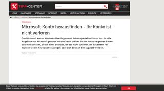 
                            9. Microsoft Konto herausfinden | TippCenter