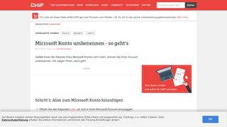 
                            9. Microsoft Konto umbenennen - so geht's - CHIP