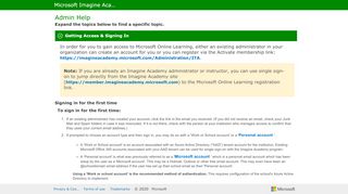 
                            5. Microsoft Learning – Admin Help - Microsoft Imagine ...