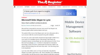 
                            6. Microsoft links Skype to Lync • The Register