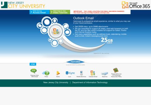 
                            10. Microsoft Live@edu | for Students at New Jersey City University