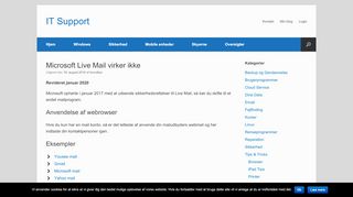 
                            10. Microsoft Live Mail virker ikke – IT Support