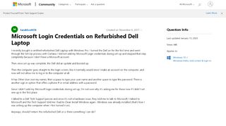 
                            4. Microsoft Login Credentials on Refurbished Dell Laptop - Microsoft ...
