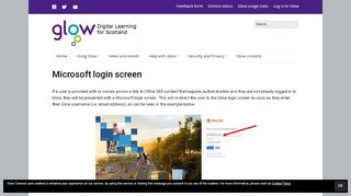 
                            10. Microsoft login screen – Glow Connect