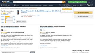 
                            8. Microsoft Lumia 640 XL Dual-SIM Smartphone - Amazon