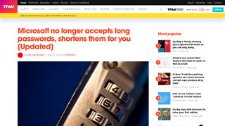 
                            13. Microsoft No Longer Accepts Long Passwords, Shortens Them For You