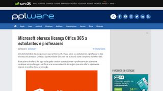 
                            8. Microsoft oferece licença Office 365 a estudantes e professores ...