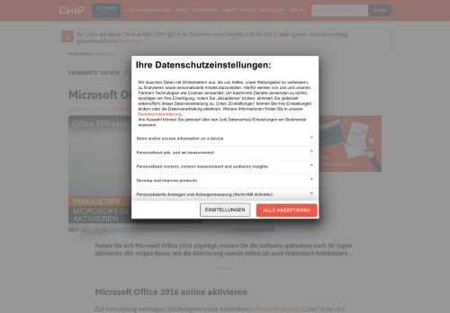 
                            11. Microsoft Office 2016 aktivieren - so klappt's - CHIP