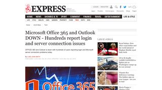 
                            13. Microsoft Office 365 and Outlook DOWN - Hundreds report login and ...