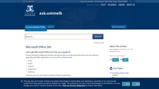 
                            11. Microsoft Office 365 - ask.unimelb Home - University of ...