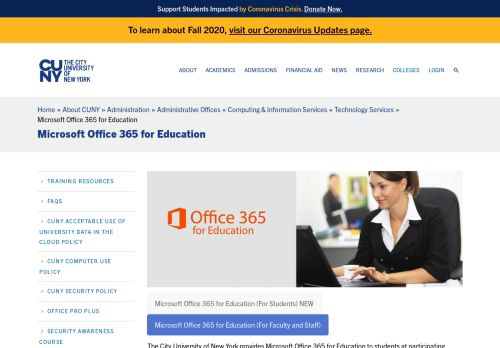 
                            9. Microsoft Office 365 for Education – The City University of New York