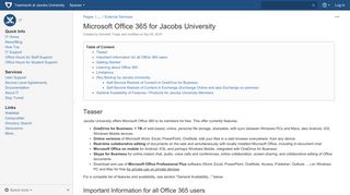 
                            2. Microsoft Office 365 for Jacobs University - IT - Teamwork at Jacobs ...