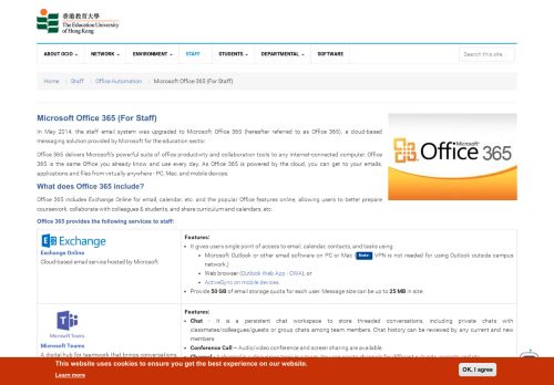 
                            6. Microsoft Office 365 (For Staff) | OCIO