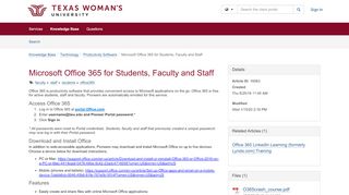 
                            9. Microsoft Office 365 for Students, Faculty and Staff - request online